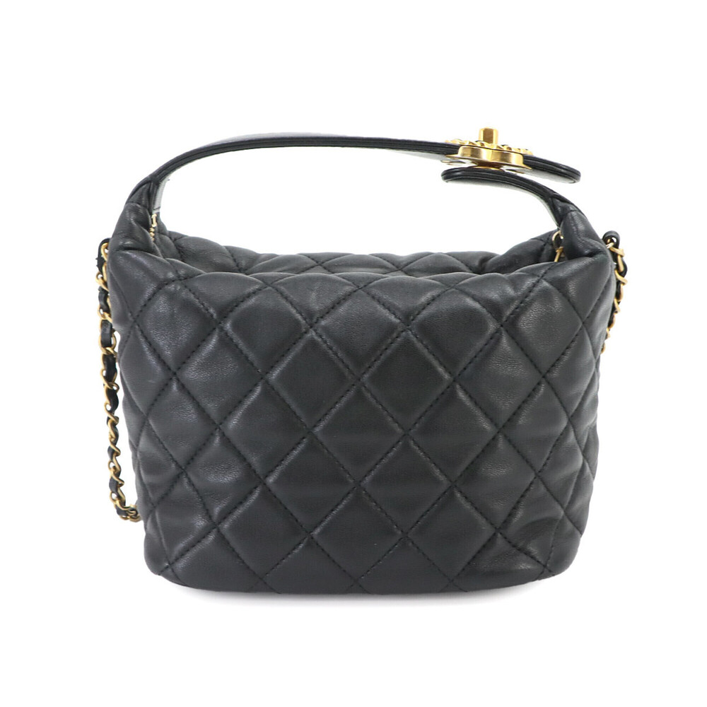 Chanel 19 Matelassé Hobo 2-way Hand Chain Shoulder Handbag Lambskin Black AS1...
